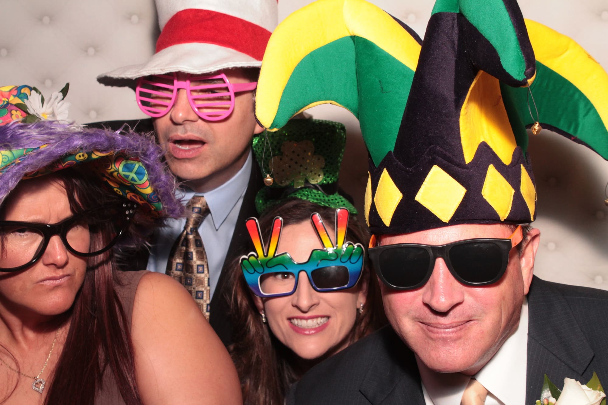 Photo Booth-Rental-New Braunsfel-Funny-Hats-Photography-Wedding-Large Group-No. 1-Colorful