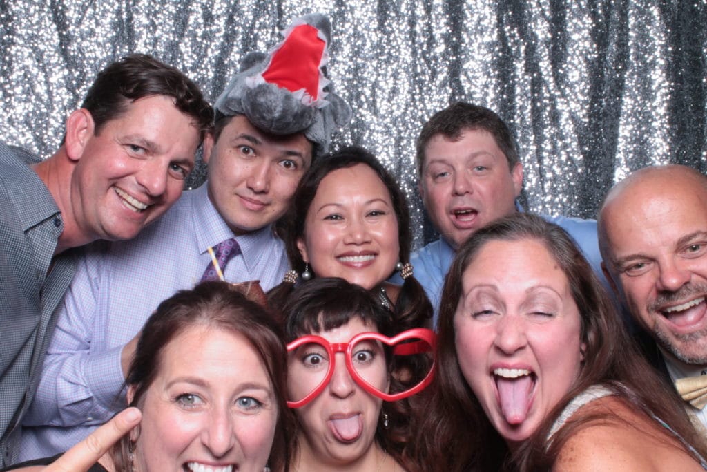 Friends in the photo booth
