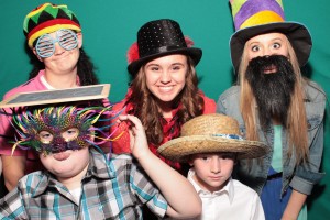Austin-Photo Booth Rental-Weddings-Props-Fun-No. 1-Photography-Colorful-Memories-Backdrop-Teal-Hats